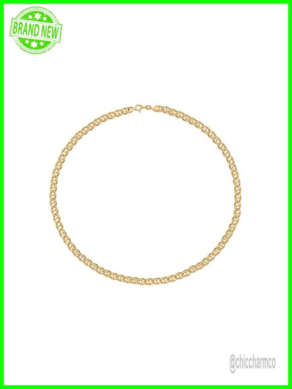 14K Solid Gold Italian Chain Anklet for Women Diamond Cut